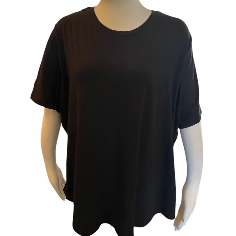 Terra & Sky Black 3x 24W 26W Top Stretch Short Sleeve Casual Comfort